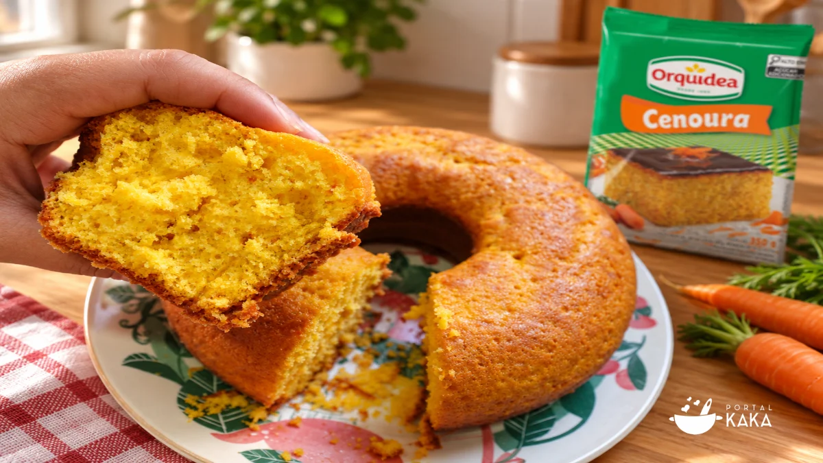 Bolo de Cenoura de Mistura Pronta: Receita Fácil Orquídea