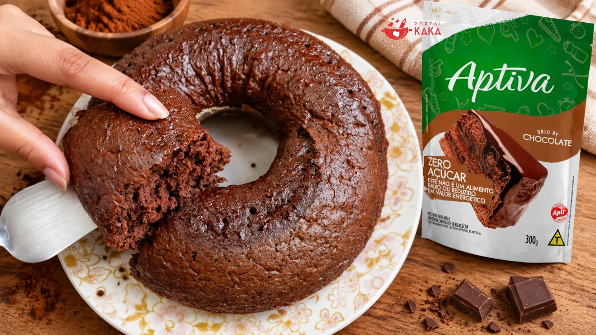 Bolo de Chocolate Zero Açúcar Aptiva Fofinho