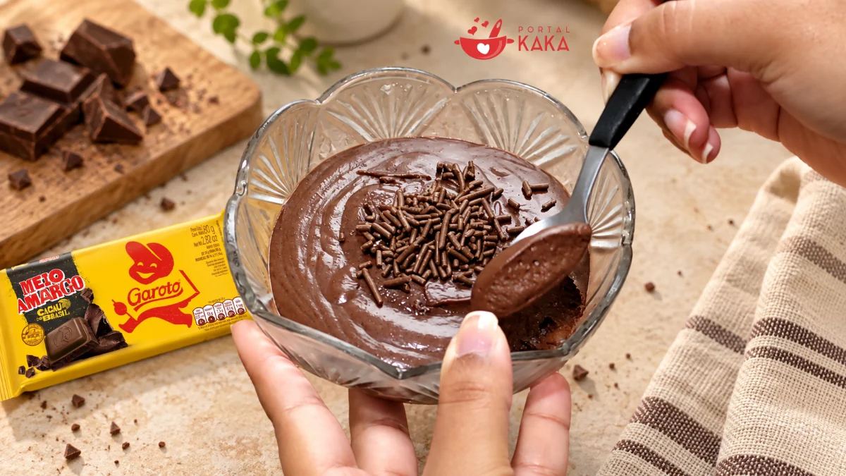 Mousse de Chocolate Fácil e Cremosa (Sem Gelatina)